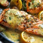Baked Salmon with Amazing Lemon Sauce