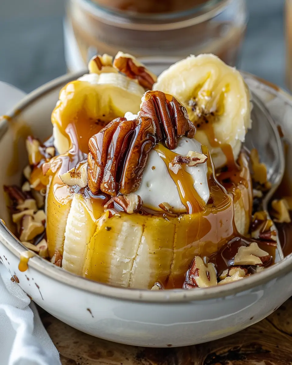 Banana Foster with Pecans &amp; Caramel