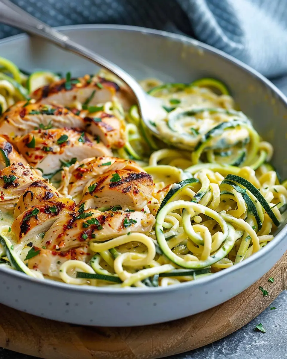 Zucchini Noodle Chicken Alfredo: A Creamy, Guilt-Free Delight