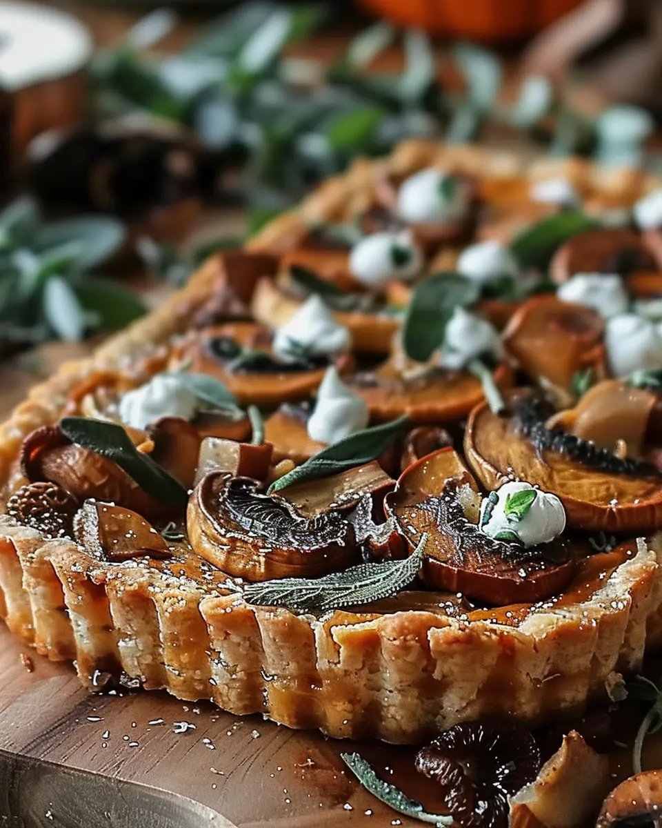 Harvest Delight: Pumpkin Sage &amp; Mushroom Tart – Easy &amp; Delectable