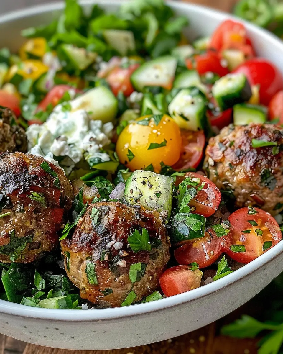 Greek Meatball Bowl Recipe