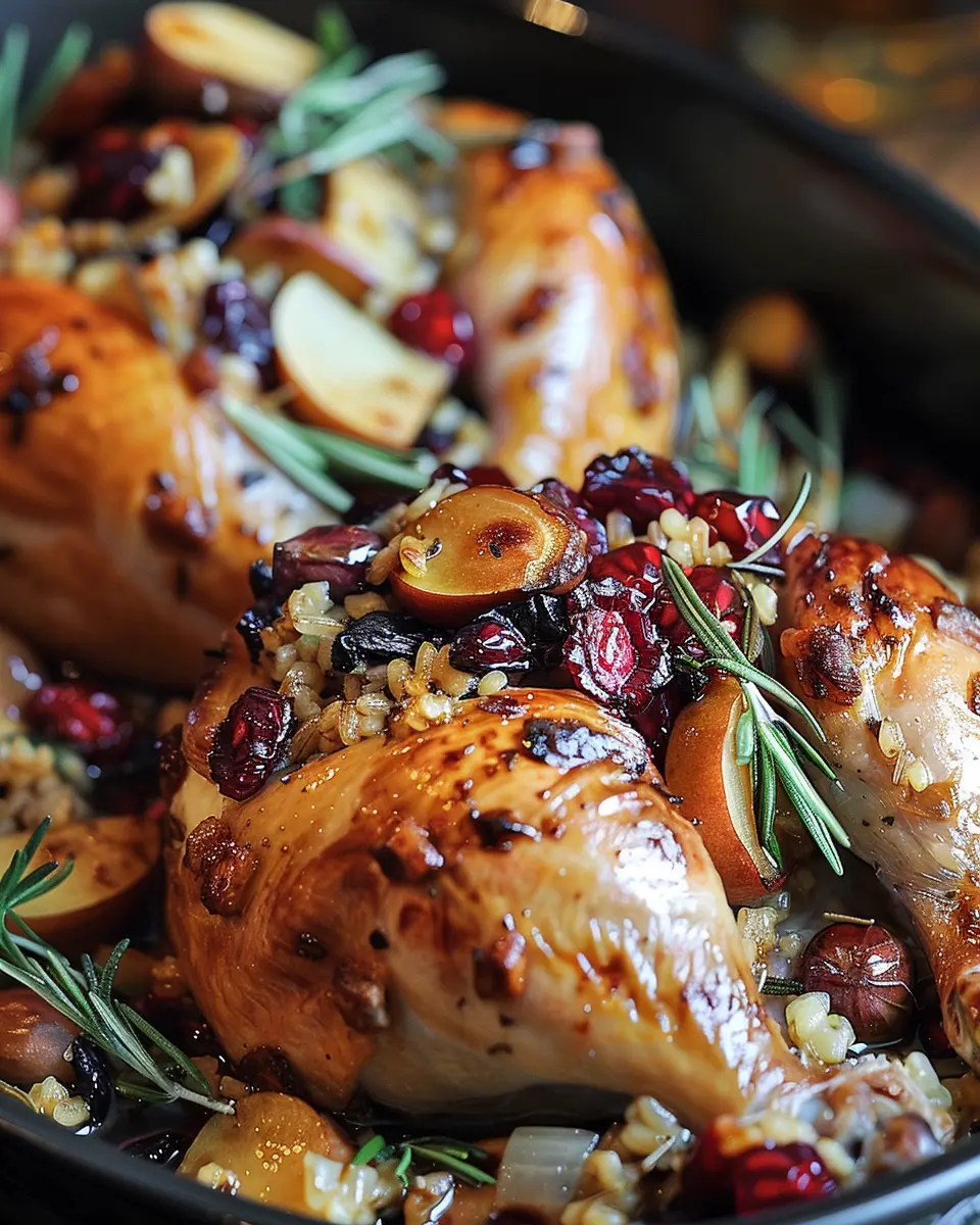 Cornish Hens with Apple-Cranberry Rice Stuffing: Juicy and Irresistible