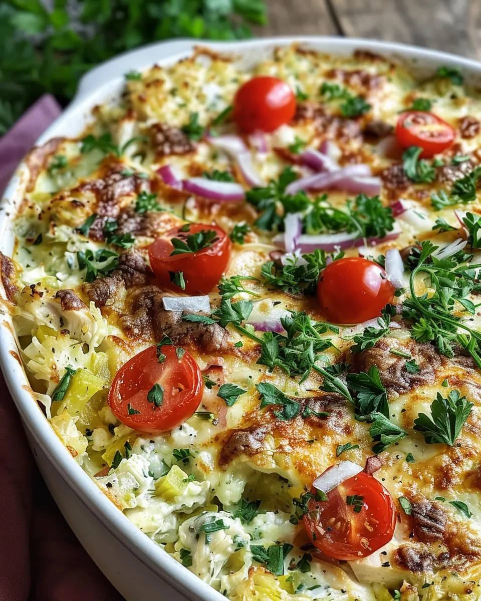 Dump-and-Bake Chicken Tzatziki Casserole