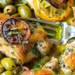 Herb Roasted Chicken with Warm Olives and Citrus