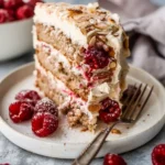 One Bowl Vegan Almond Raspberry Cake with Cream Cheese Frosting