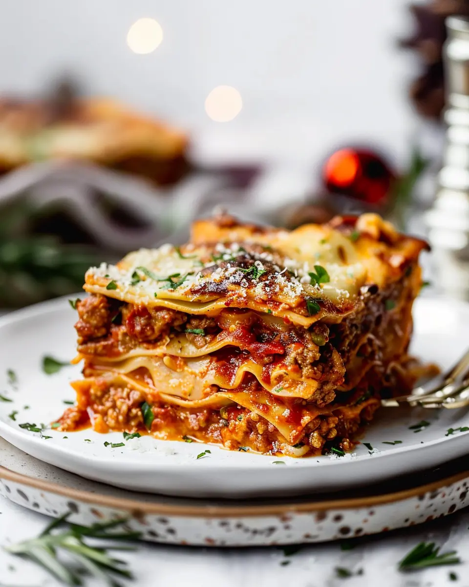 Christmas Eve Lasagna (Festive Lasagna Bolognese!)