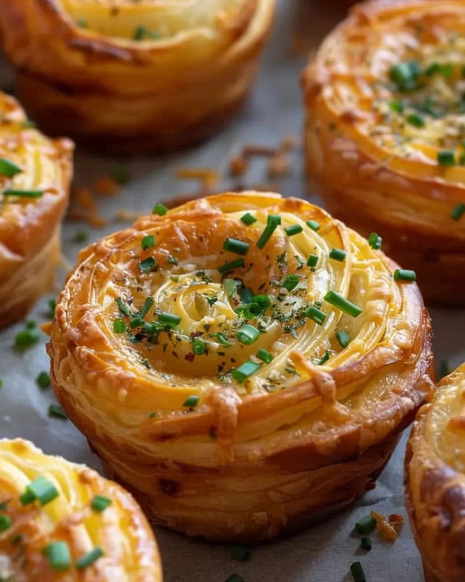 Cheesy Garlic Cruffin