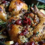 Cornish Hens with Apple-Cranberry Rice Stuffing