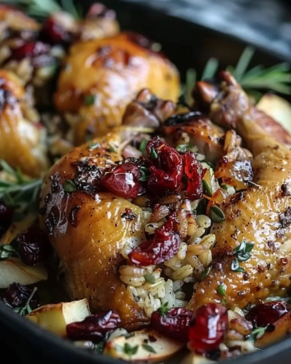 Cornish Hens with Apple-Cranberry Rice Stuffing: A Cozy Family Feast