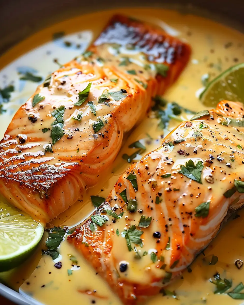 Poached Salmon in Coconut Lime Sauce: A Refreshing Delight