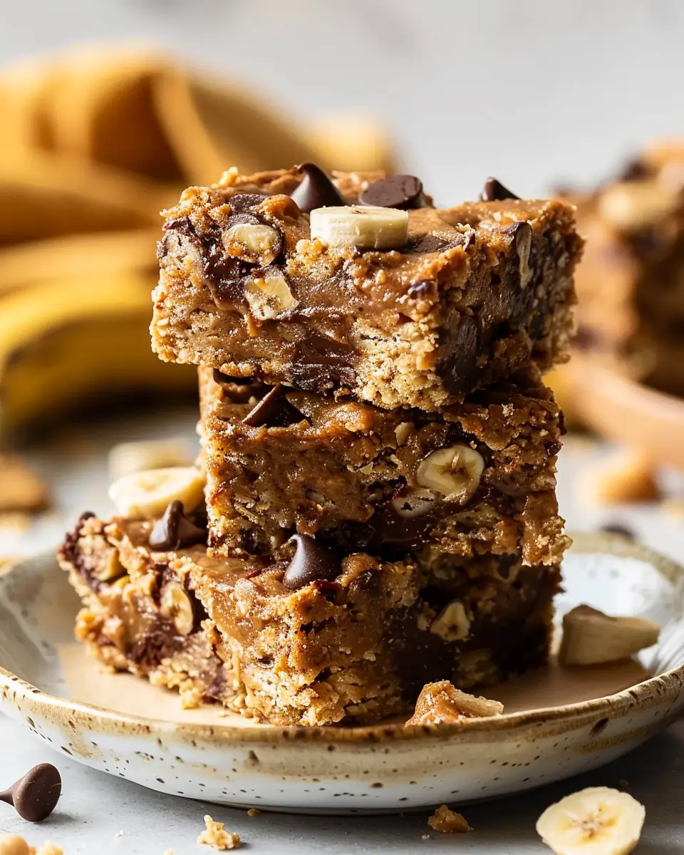 4 Ingredient Peanut Butter Banana Bars That Are Easy to Make