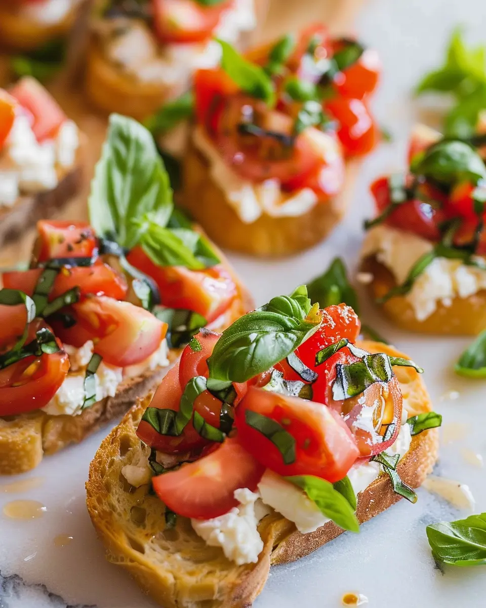 goat cheese bruschetta: a delectable twist with turkey bacon