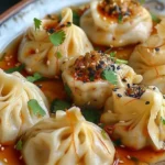 The BEST Chicken & Prawn Dumplings (Chili Tahini Sauce)