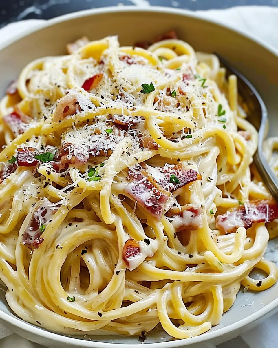 Creamy Bacon Carbonara: Indulgent Turkey Bacon Pasta Made Easy