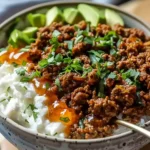 Ground Beef Hot Honey Bowl