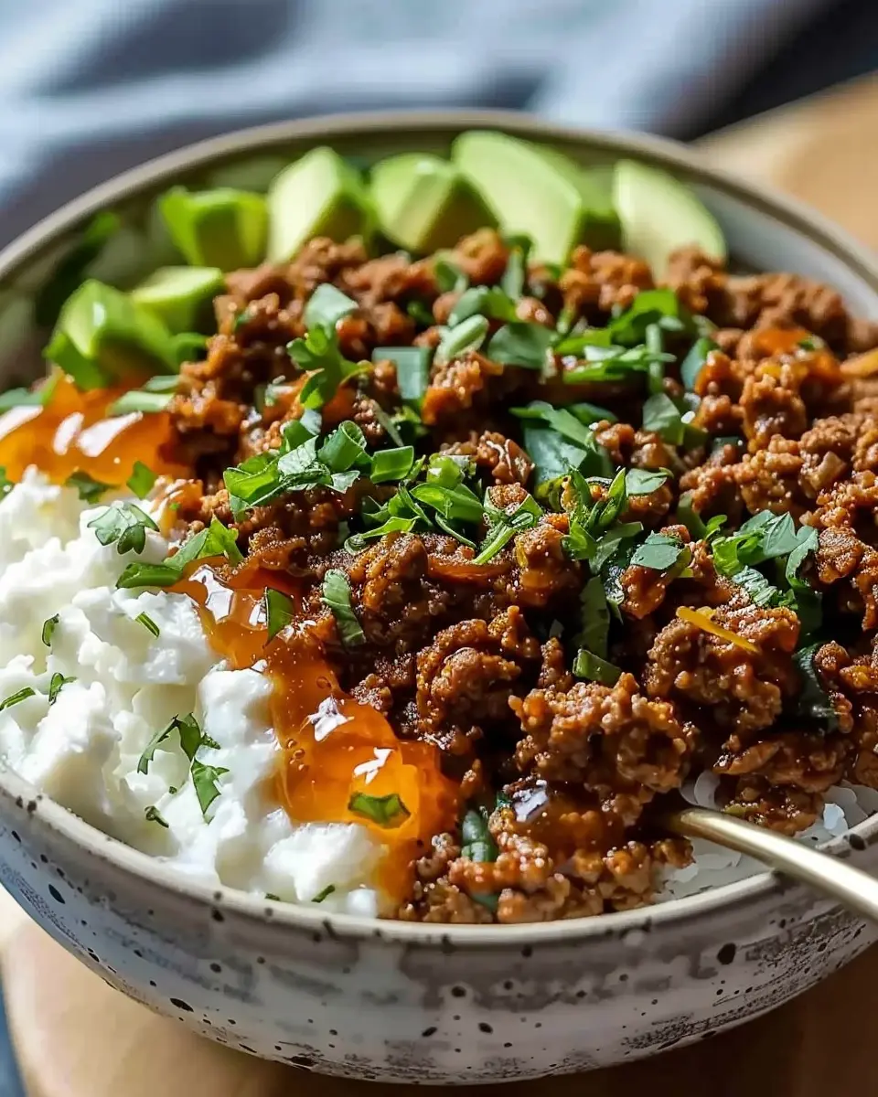 Ground Beef Hot Honey Bowl: Easy Comfort Food Delight