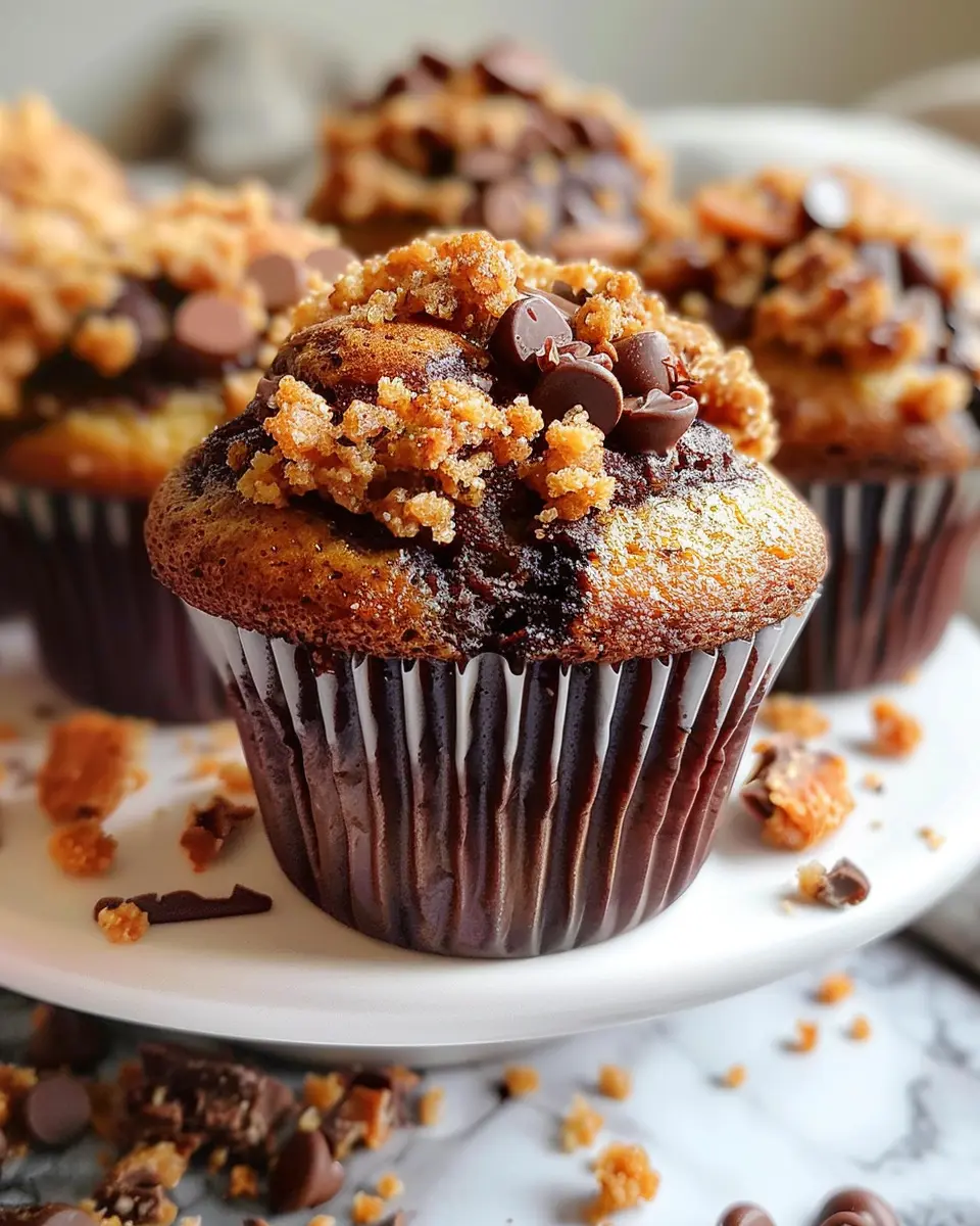 Chocolate Coffee Toffee Crunch Muffins: The Best Indulgent Treat