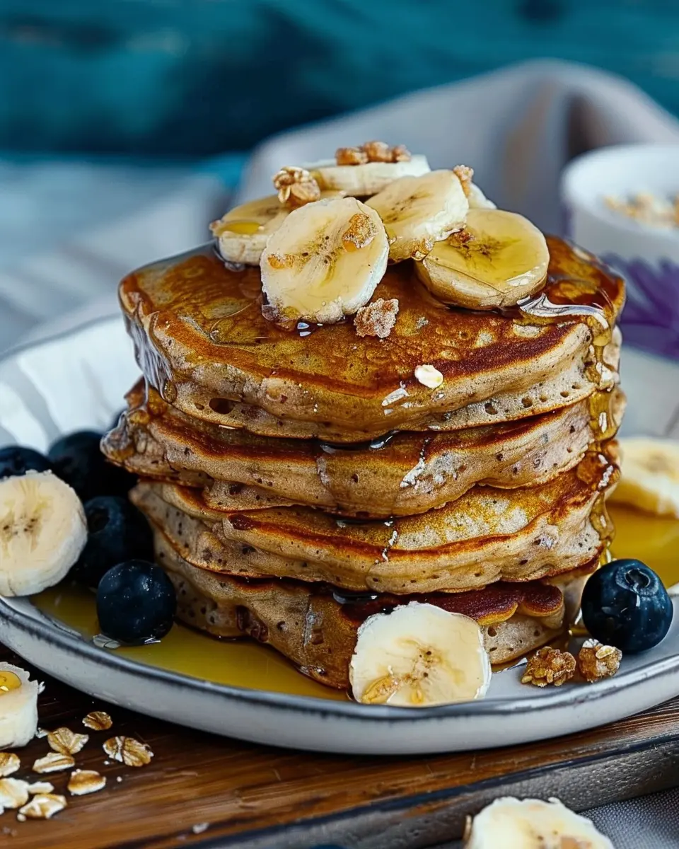 Healthy Banana Oatmeal Pancakes