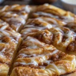 Cinnamon-Sugar Pizza made with Crescent Rolls