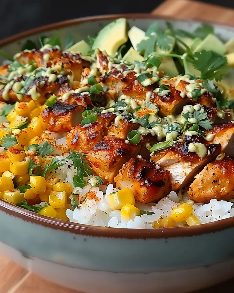 Street Corn Chicken Rice Bowl: Easy Delight for Home Cooks