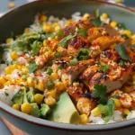 Street Corn Chicken Rice Bowl