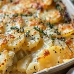 cheesy herb and potato casserole for winter comfort meals