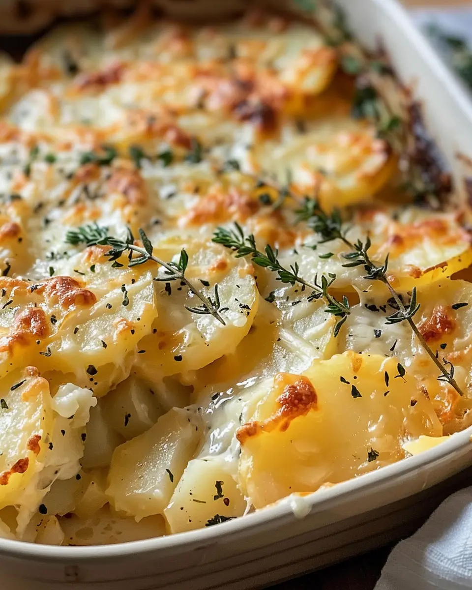 Cheesy herb and potato casserole: the best winter comfort meal
