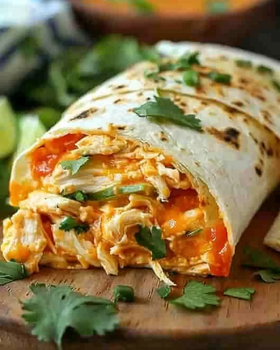 High Protein Low Calorie Cheesy Buffalo Chicken Burritos You’ll Love