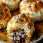 Cheesy Beef Biscuit Bombs