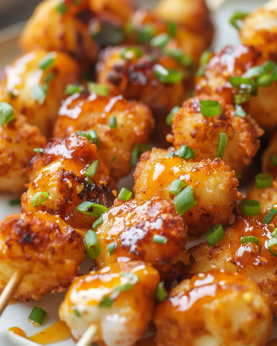 Loaded Tater Tot Skewers: Indulgent Turkey Bacon and Chicken Ham Treats