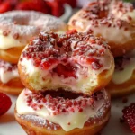 Strawberry Cheesecake Donuts-Easy Recipe