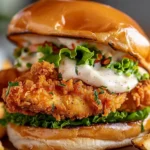 Cajun Crispy Chicken Sandwich with Garlic Aioli
