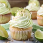 Coconut Cupcakes with Lime Buttercream Frosting