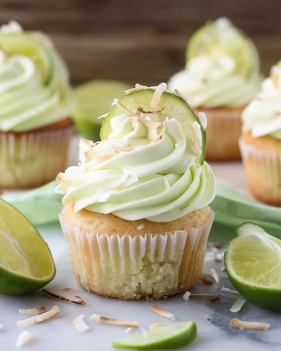 Coconut Cupcakes with Lime Buttercream Frosting: The Best Treat