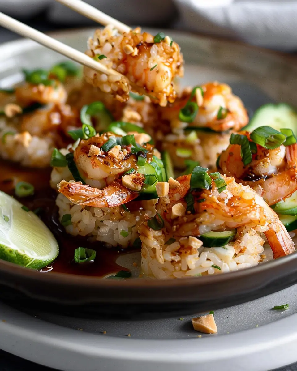Crispy Rice with Spicy Shrimp Salad