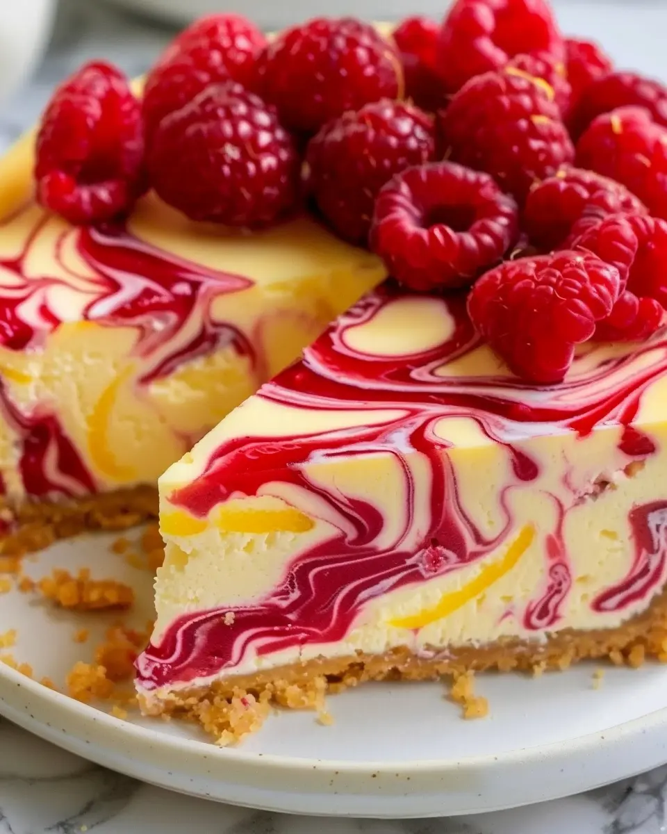 Luscious Lemon Raspberry Swirl Cheesecake: An Indulgent Treat