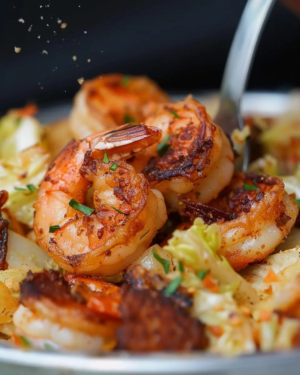 Southern Fried Cabbage with Shrimp