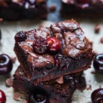 Roasted Chocolate Cherry Brownies