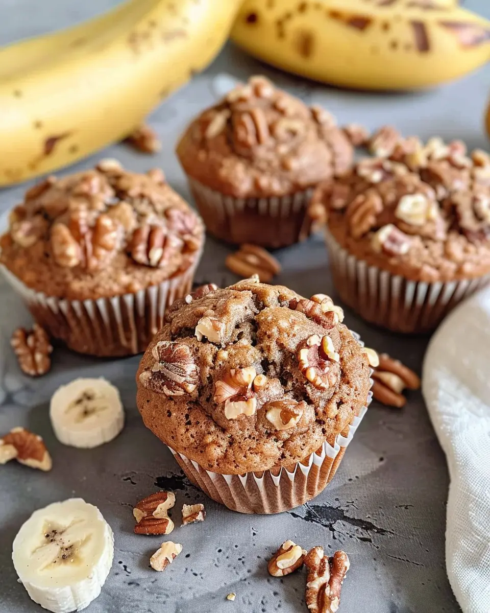 Vegan Banana Nut Muffins