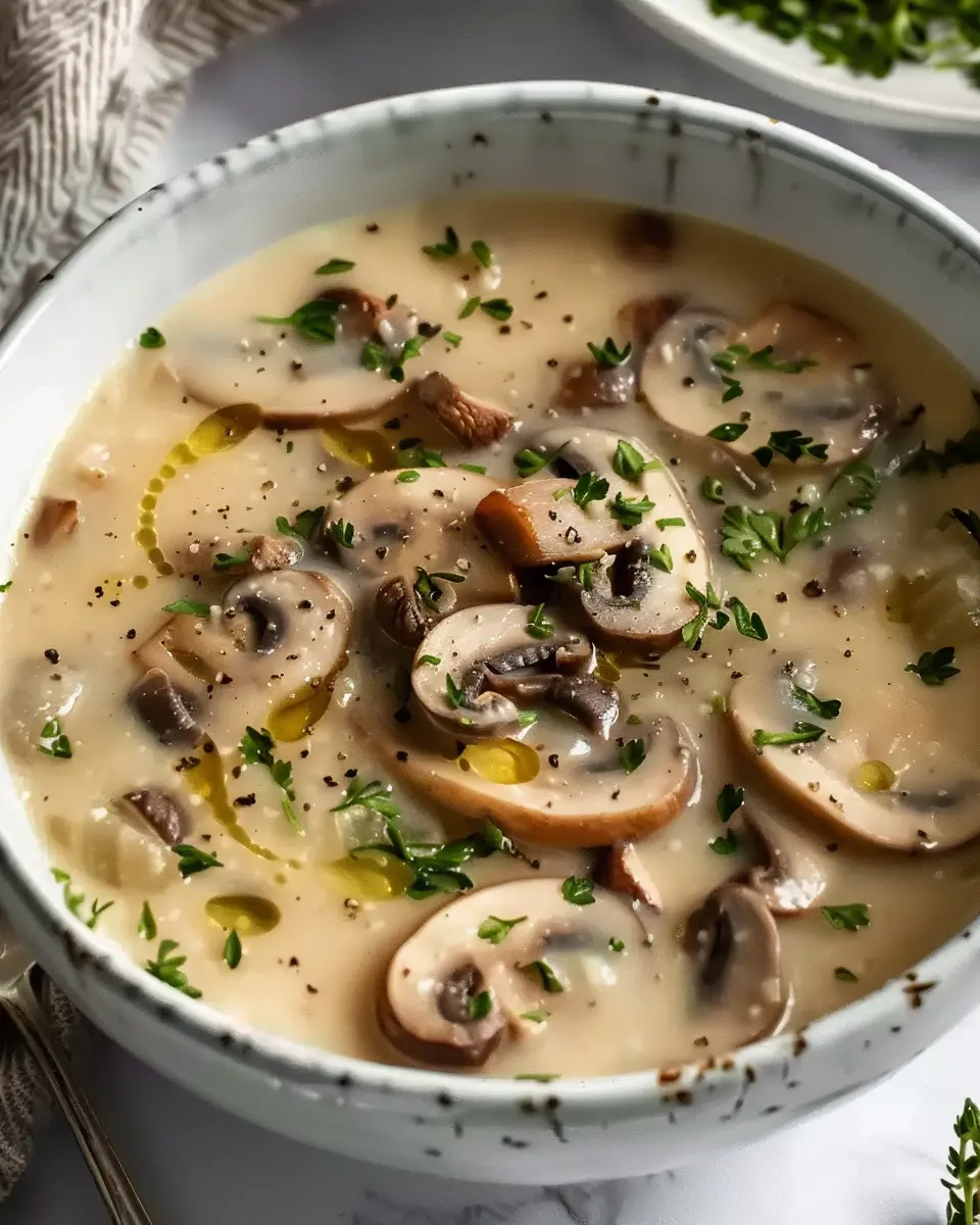 Vegan Cream of Mushroom Soup