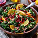Citrus Pomegranate Kale Salad with Honey-Lemon Vinaigrette