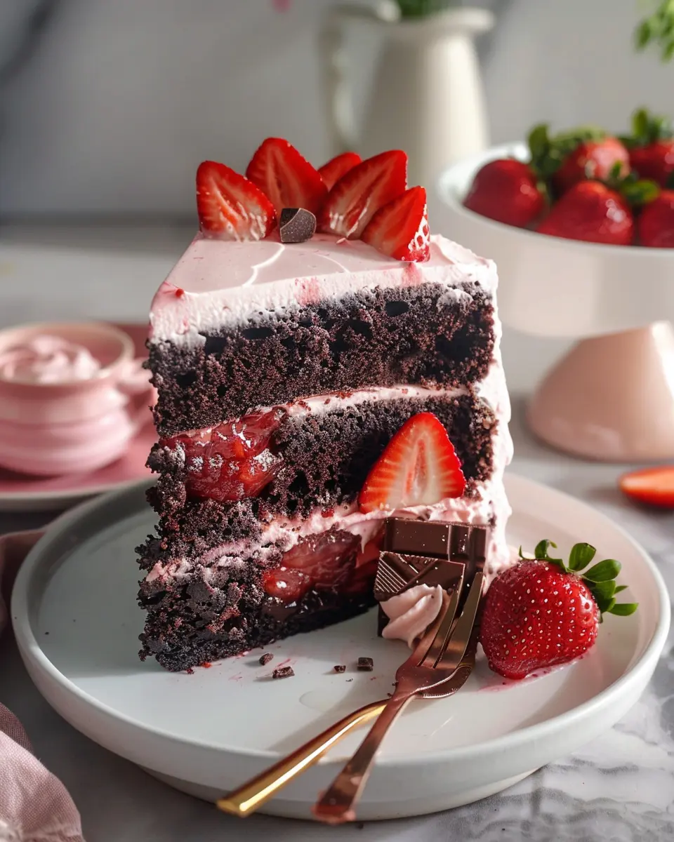 Strawberry Chocolate Cake