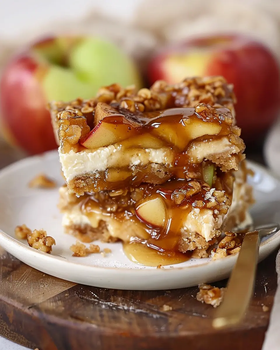 Caramel Apple Cheesecake Bars