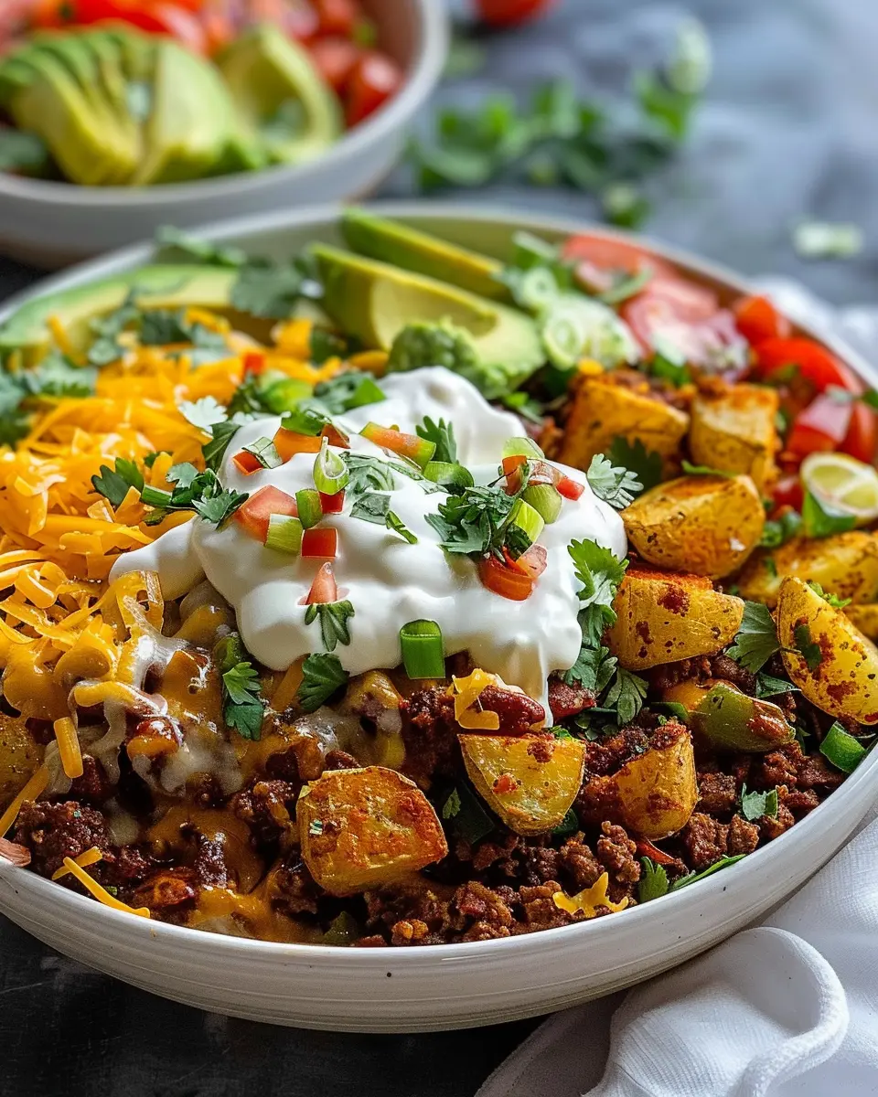 Loaded Potato Taco Bowl