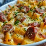 Cheesy Ranch Potatoes and Smoked Sausage