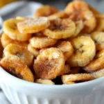 Cinnamon-Sugar Air Fryer Banana Chips
