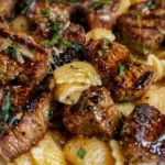 Garlic Butter Steak Bites & Shell Pasta: A Creamy Delight!