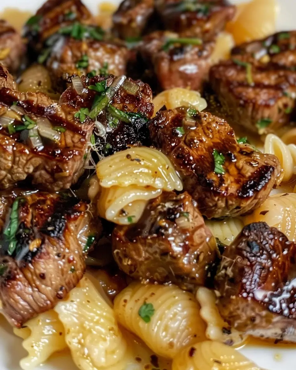 Garlic Butter Steak Bites & Shell Pasta: A Creamy Delight!