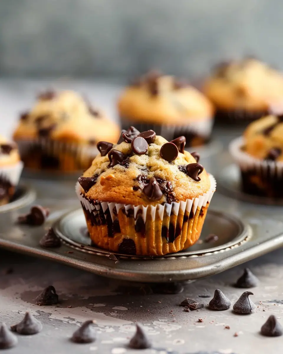 Easy and Moist Banana Chocolate Chip Muffins