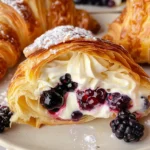 Berries and Cream Filled Croissants